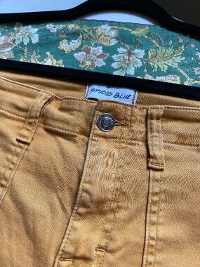 Mustard Skinny Cigarette Pants